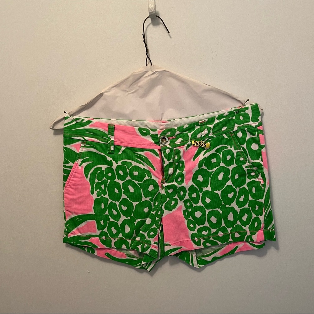 Lilly Pulitzer Tropical Pink and Green The Callahan Shorts